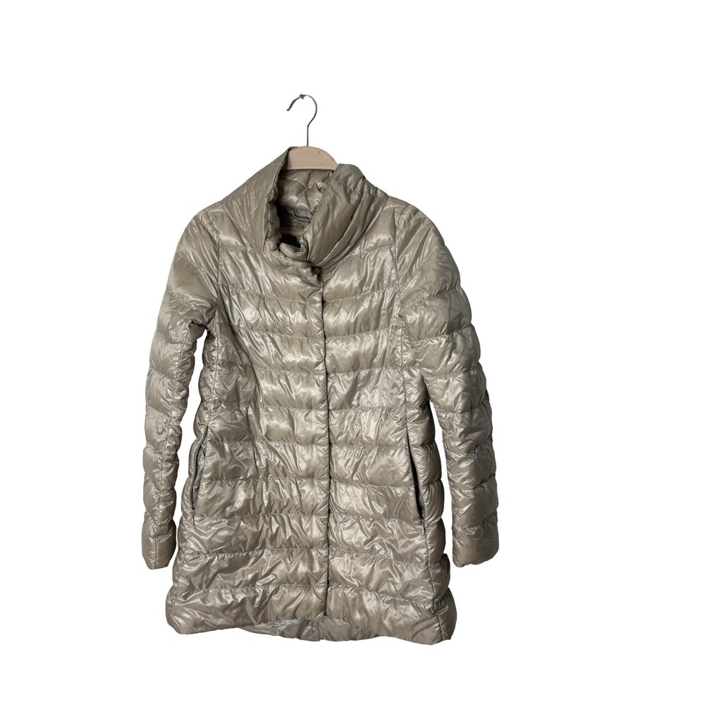 Herno Womens Beige Iconico Amelia Puffer Down Quilt Water-Resistant Jacket Sz-38